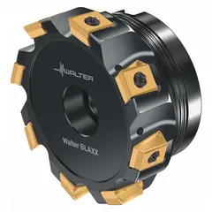 Indexable face mill for face milling operations on metal workpieces. Designed for use with indexable inserts to produce flat surfaces. Suitable for general machining applications requiring consistent surface finish.