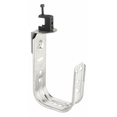 B-LINE BY EATON J-Hook: Clamp-On with Locking Latch, 4 in Max. Bundle Dia. - Beam Mount J-Hooks