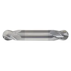 This general purpose carbide ball end mill features a TiCN coating and 4 flutes. With a 1/2" mill diameter, 5/8" length of cut, and 2-1/2" overall length, it is suited for creating contoured surfaces, slots, and 3D profiles in ferrous and non-ferrous materials. Common applications include die and mold work, aerospace components, and general machining.