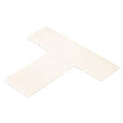 MIGHTY LINE Floor Marking Tape: T, Solid, White, No Legend, 2 in x 6 in, 55 mil Tape Thick - T-Shaped Floor Marking Tape