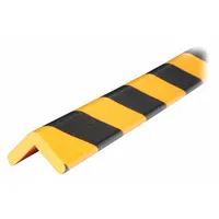 Corner Guard: Polyurethane Foam, Flat Shape, 197 in Overall Lg, 0.5 in Overall Thick, Black/Yellow (MPN 60-6770)