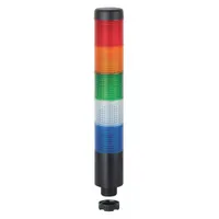 WERMA Tower Light Assembly: 4 Tier, Blue/Green/Red/White, Sounder Tier Included, 243 mm Overall Ht (MPN 69916075)