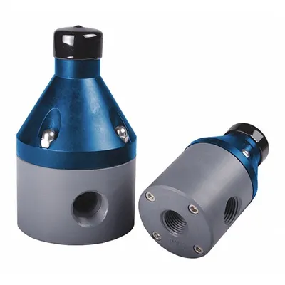 HAYWARD Pressure Reducing Control Valve: Polypropylene, PTFE, 1 in x 1 in, NPT x NPT - Corrosive & Ultra-Pure Liquids Pressure Relief Valves