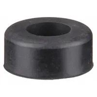This door-mounted bumper stop is designed to protect walls and doors from impact damage. With a width of 1 inch and overall height of 1/2 inch, it is suitable for use in commercial and industrial settings to prevent door handles from striking walls