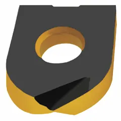 Indexable carbide insert for ball nose milling cutters, designed for precision contouring, 3D profiling, and die/mold machining. Provides consistent cutting geometry and wear resistance for smooth surface finishes on hardened steels and alloys in industrial metalworking.