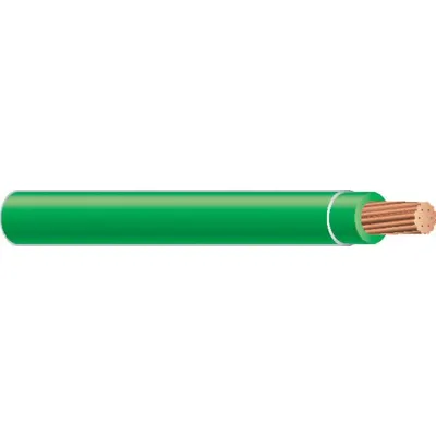 SOUTHWIRE Building Wire: Copper, 2 AWG, 1 Conductors, Stranded, Green, 1,000 ft Lg - Copper THHN/THWN-2 Building Wires