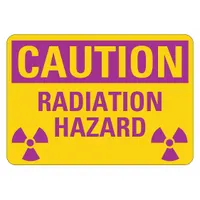 Radiation Sign: Aluminum, Mounting Holes Sign Mounting, 7 in x 10 in Nominal Sign Size (MPN LCU1-0016-NA_10x7)