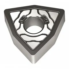 Trigon (W) indexable turning insert with RK5 chipbreaker geometry and WKK10S grade. Designed for general turning operations on steel, stainless steel, and cast iron. Suitable for medium machining applications requiring balanced toughness and wear resistance.
