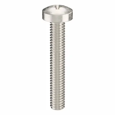 USA INDUSTRIALS Machine Screw: M2.5x0.45 Thread Size, 16 mm Lg, 18-8, Stainless Steel, Plain - Pan Head Machine Screws