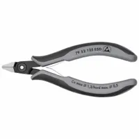 Diagonal Cutting Plier: ESD-Safe, Std, Pointed, 5 in Overall Lg, 1/2 in Jaw Lg, 1/2 in Jaw Wd (MPN 79 52 125 ESD)