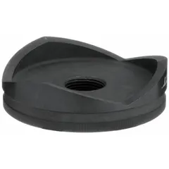 Round knockout punch with 4 in nominal size for creating holes in mild steel sheet metal up to 12 gauge. Used in electrical panel fabrication, junction box installation, and metal enclosure work for conduit or cable openings.