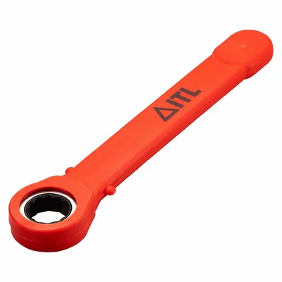 ITL Box End Wrench: Matte, 7/8 in Head Size, 8 3/4 in Overall Lg, Std - SAE, Single End, 12-Point, Ratcheting Box End Wrenches