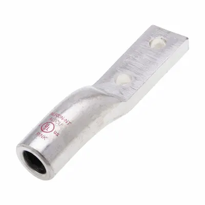 POLARIS Compression Lug: For 500 kcmil, Stranded Wire, 1/2 in Stud Size, Long - Two-Hole Compression Lugs