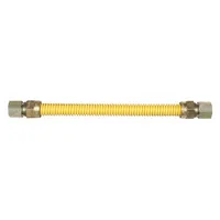 Gas Connector: 1/2 in Hose Inside Dia., 36 in Hose Lg, 125,000 BTU Capacity, Yellow, FIP x FIP (MPN 30C-3232-36)