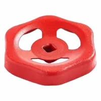 JW WINCO Valve Handwheel: 6 Point, 80 mm Handle Dia, 9 mm Square Spindle, Red, Steel (MPN 227.6-ST-80-V9-RT)