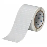 Pre-Cut Label Stock Roll: Tamper Indicating Footprint 'Checker Board' Pattern, 1/4 in x 3/4 in (MPN THT-1-438-10)