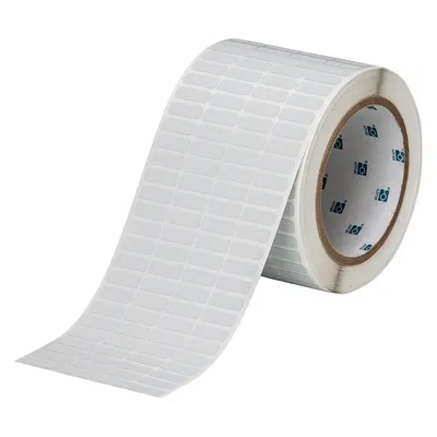 BRADY Pre-Cut Label Stock Roll: Tamper Indicating Footprint 'Checker Board' Pattern - Brady Checkerboard Footprint Tamper-Indicating Precut Label Rolls