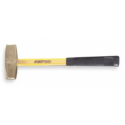 AMPCO Steel Engineering Hammer: Fiberglass Handle, 2 1/2 lb Head Wt, 14 in Overall Lg - Non-Sparking Engineering Hammers