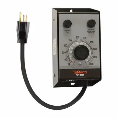 TEMPCO Temperature Controller: PCT-2000, J, On/Off Action, 120V AC, 32°F to 1,000°F - Temperature Controllers