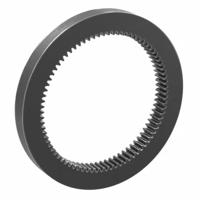KHK GEARS Internal Ring Gear: Module m 2.5, 80 Teeth, 200 mm Pitch Dia - Metric Internal Gears