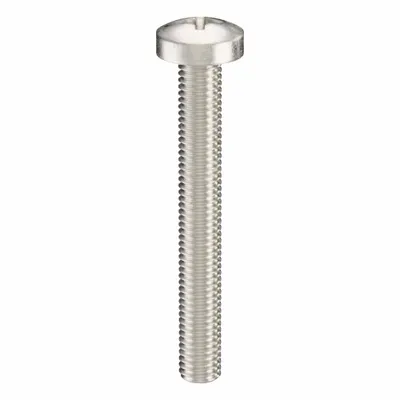 USA INDUSTRIALS Machine Screw: M5x0.80 Thread Size, 40 mm Lg, 18-8, Stainless Steel, Plain - Pan Head Machine Screws