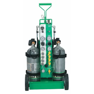 MSA Air Cylinder Cart: 4500 psi High Pressure Cylinders, 4,500 psi Max Pressure - Cylinder Carts for SCBA