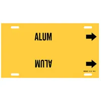 Pipe Marker: Alum, Yellow, Black, Fits 10 to 15 in Pipe O.D., 1 Pipe Markers, With Arrows (MPN 4004-H)