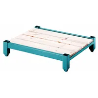STEEL KING Stack Rack Base: 48 in x 48 in x 10 1/2 in, Wood Decking, 4,000 lb Load Capacity, Steel (MPN HD4848SFWDHSVG)