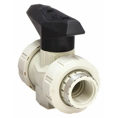 GF PIPING SYSTEMS Manual Two-Way Ball Valve: 2 in, Polypropylene, Straight, FNPT x FNPT - Polypropylene Ball Valves