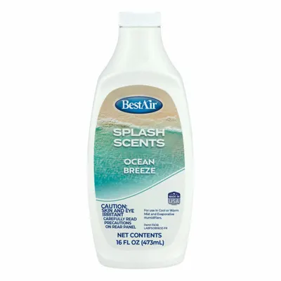 BestAir Splash Scents(R) Ocean Breeze: Fragrance, 394WU3, 16 oz Container Size - Essential Oils for Humidifiers
