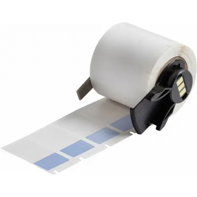 BRADY Wraparound Label: 1 1/2 in x 3/4 in, 3/4 in, Vinyl, Blue (Matte) - Brady Precut Label Rolls