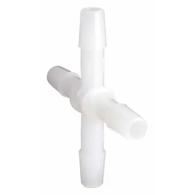 ELDON JAMES Barbed Cross: Barbed, 1/4 in ID x 1/4 in ID x 1/4 in ID x 1/4 in ID Fitting Size - Polyethylene Barbed Tube Fittings