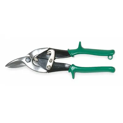 WESTWARD Metal Cutting Snip: Right, 9 3/4 in Overall Lg, 1 1/4 in Cutting Lg, Steel - General Purpose Metal Snips