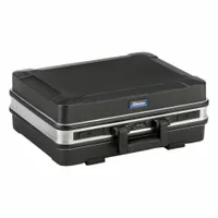 WESTWARD Tool Case: 16 3/8 in W 8 in D 19 11/16 in H, Plastic, Black, Hinged Lid, Combo (MPN 45KK77)
