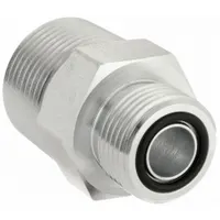 Hydraulic Hose Adapter: 1/4 in x 3/8 in Fitting Size, Male x Male, ORS x NPTF, Rigid, Straight (MPN FF2031T0406S)