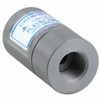PLAST-O-MATIC Check Valve: Diaphragm, Inline Valve Body, 1/2 in Pipe Size, FNPT x FNPT, PVC, Female (MPN CKD050V-PV)