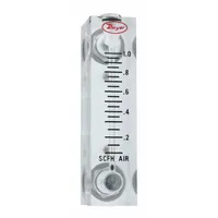 DWYER Flowmeter, Range 4-40 Scfh Air: Acrylic Flowmeter, Scale, Variable Area, Inline, Vertical, NPT (MPN VFB-52-SSV)