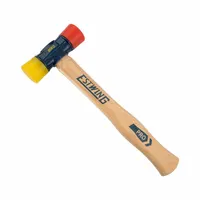 Mallet: Hickory Handle, Plain Grip, 12 oz Head Wt, 1 1/2 in Dia, 1 1/4 in Head Lg, 13 in Overall Lg (MPN DFH12)