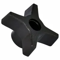 INNOVATIVE COMPONENTS Hand Knobs: 4 Point, Plastic – Steel/Zinc, M6 Thread, 45 mm Dia (MPN 20131784)