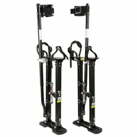 Drywall stilts designed for overhead work, allowing hands-free mobility during taping, mudding, and finishing. Feature a thickened sole plate for added stability. Suitable for drywall installers and ceiling contractors