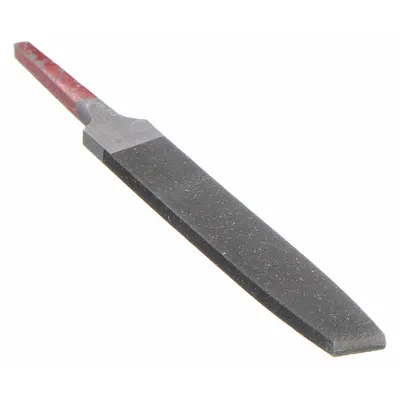SIMONDS Machinists File: Rectangular, Second Cut, 4 in Lg without Tang, 7/16 in Wd - Tapered Double-Cut Rectangular Files