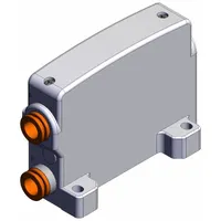 Side End Plate: Terminal Block, 0.1 MPa to 0.7 MPa, -10°C to 50°C, 2 Ports, VVQC2000-2A-1-N11