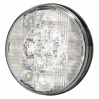 FEDERAL SIGNAL 607124-05SB LED Backup/Reverse Light, Clear, Round, Grommet Mount - Backup/Reverse Lights