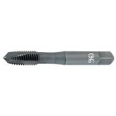 Spiral-point STI tap for cutting internal threads to accept helical wire thread inserts. M16x2 metric thread, D5 / 4H-6H tolerance, 4 flutes, plug chamfer. Suitable for through-hole tapping in multiple materials.