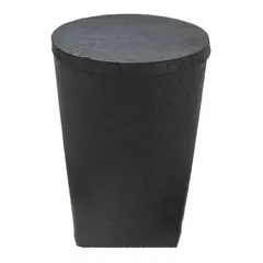APPROVED VENDOR SBR Rubber Stopper, Size 1, Black, 19 mm Top Dia, 14 mm Bottom Dia, 25 mm Overall Height