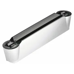 This WALTER insert is designed for parting and grooving operations in machining. It is used to cut off workpieces or create grooves in metal components, commonly applied in turning centers and lathes.