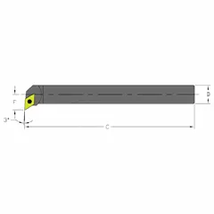 This indexable boring bar is designed for precision internal turning and boring operations in metalworking. It accepts SDUCR3-style carbide inserts, making it suitable for finishing and semi-finishing cuts in steel, stainless steel, and cast iron. The bar is built for rigid, accurate boring in lathes and machining centers.