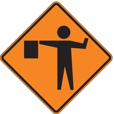 LYLE Flagger Ahead Sign W20-7A-30HA - Flagger Ahead Signs