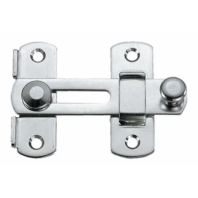 SUGATSUNE Bar Latch: Bar Latch, Slide Bar, 13 mm Max Shackle Dia, Steel, 4 Mounting Holes - Gate Latches