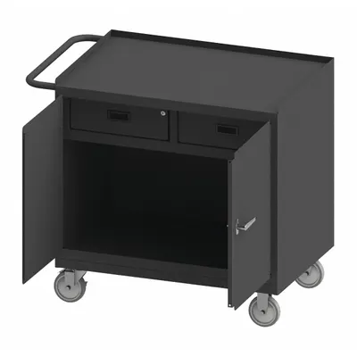 DURHAM MFG Mobile Cabinet Workbench: 36 in x 24 in, Steel, 1,200 lb Overall Load Capacity - Mobile Cabinet Benches with Drawers